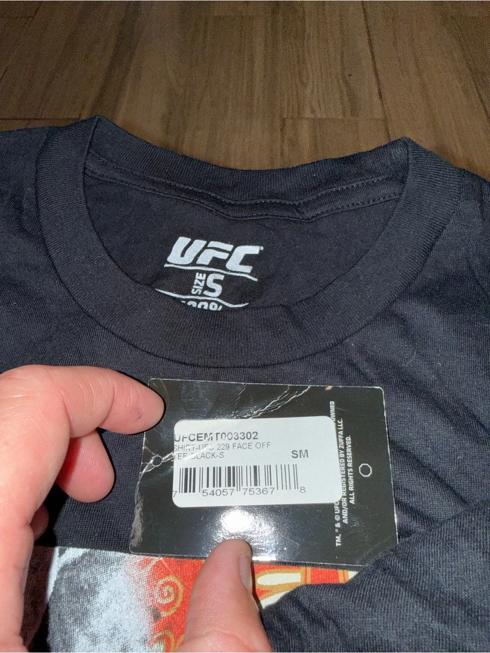 UFC Official Khabib vs Conor McGregor black graphic t-shirt